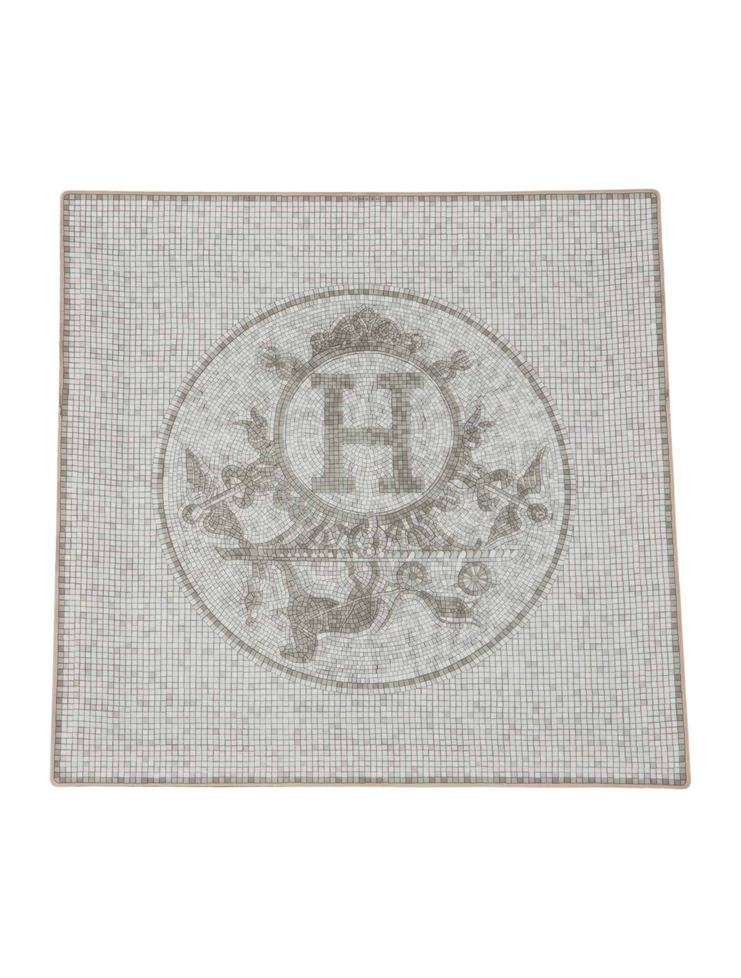 Hermès Mosaïque Au 24 Platinum Square Tray