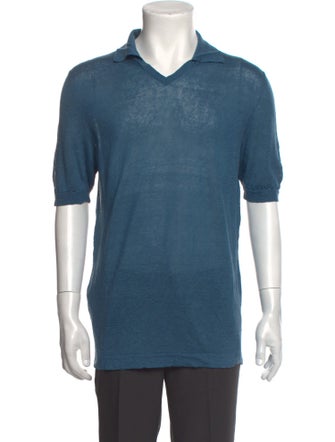 Hermès Linen Collar Polo Shirt