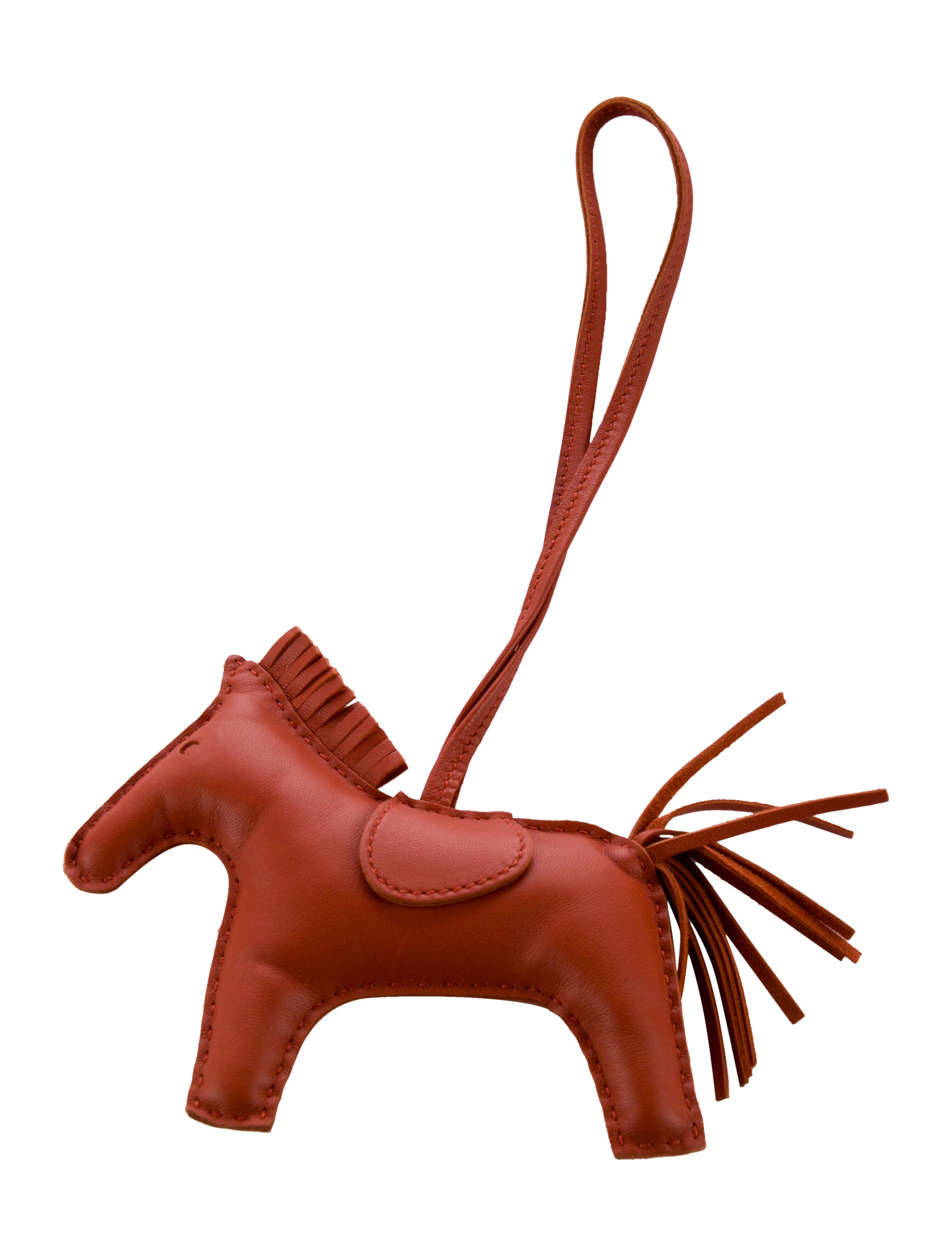 Hermès Milo Lambskin Grigri Rodeo Horse Bag Charm GM