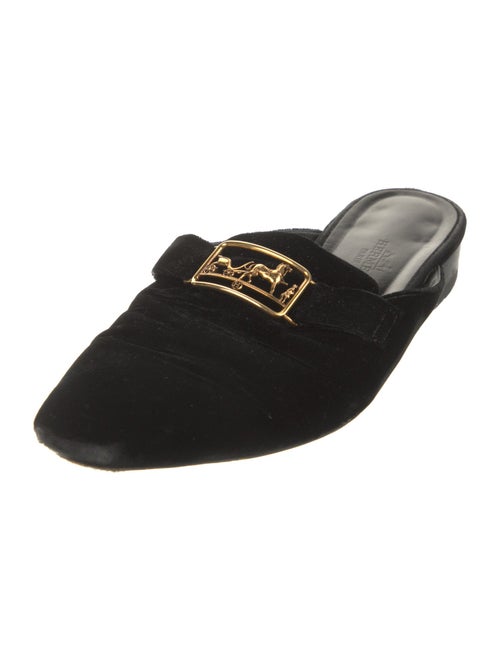 Hermès Vincennes Velvet Mules