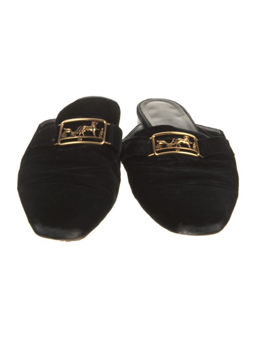 Hermès Vincennes Velvet Mules