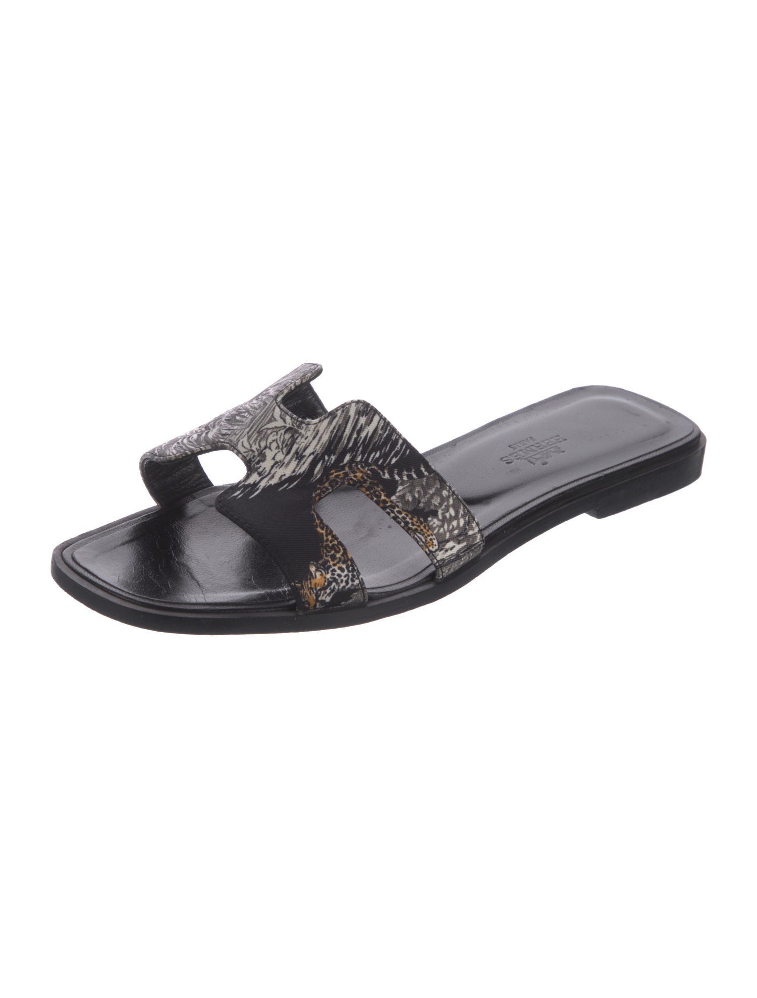 Hermès Equateur Tattoo Oran Silk Slides