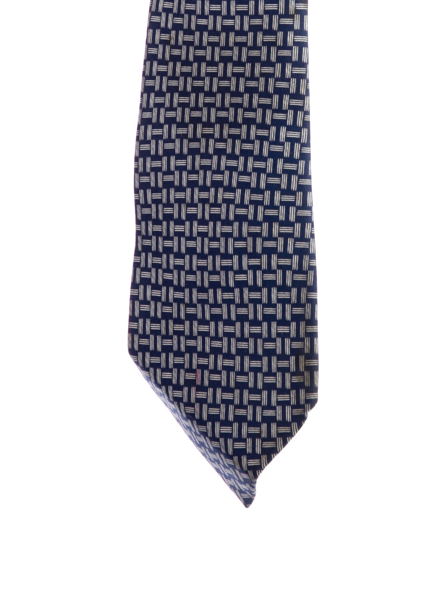 Hermès Pattern Print Silk Tie