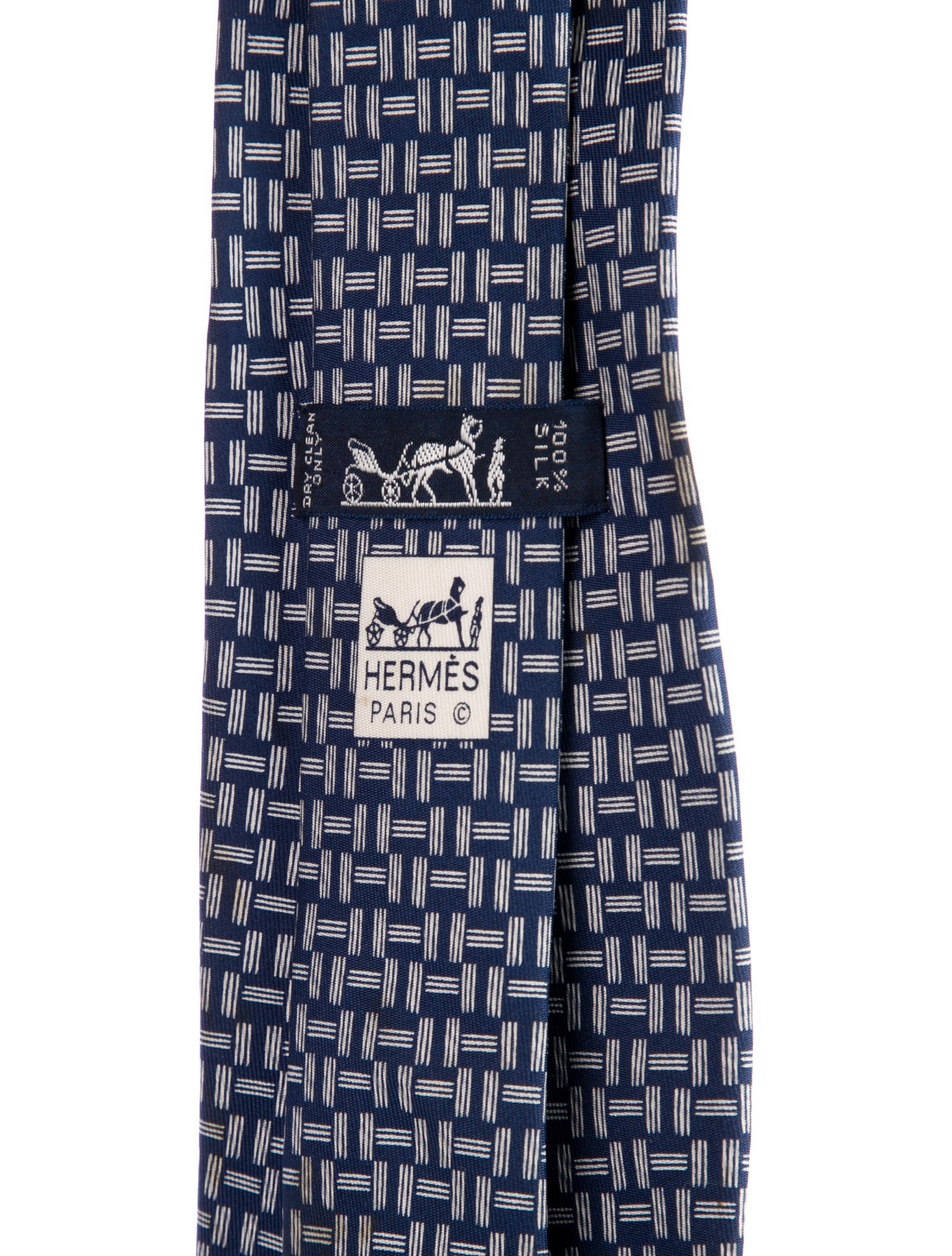 Hermès Pattern Print Silk Tie