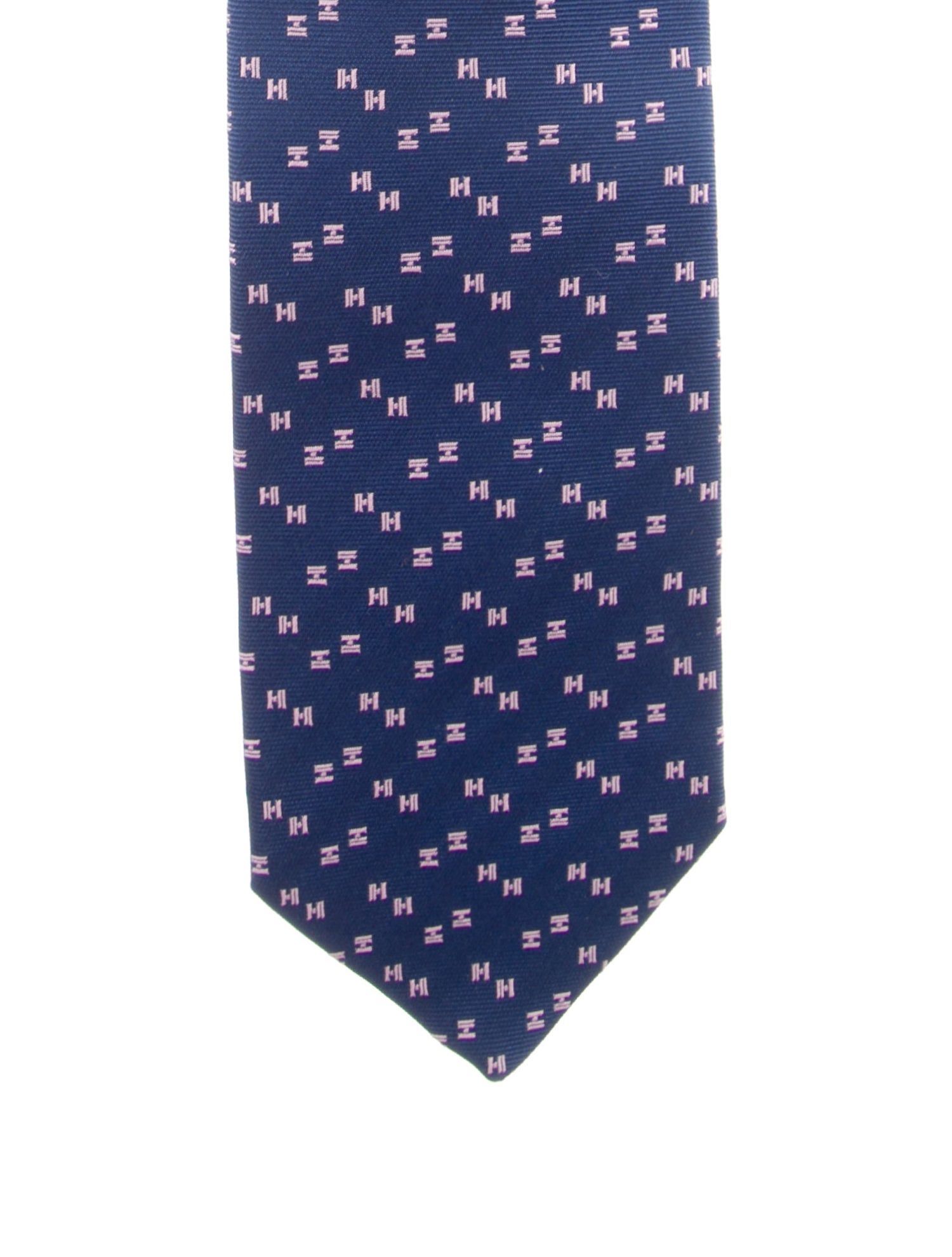 Hermès patterned silk tie