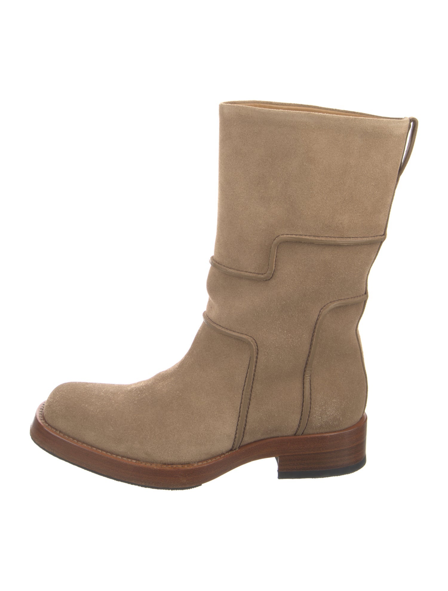 Hermès Suede Moto Boots