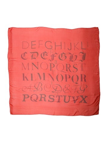 Hermès Scarves and Shawls Alphabet Mousseline Silk Shawl 140cm