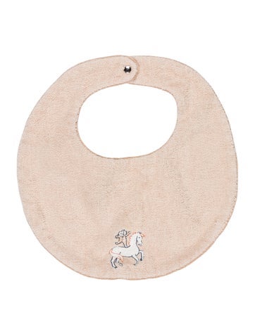 Hermès Infants' Embroidered Accent Baby Bib