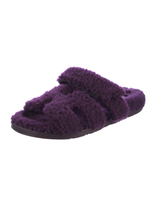 Hermès Shearling Slides