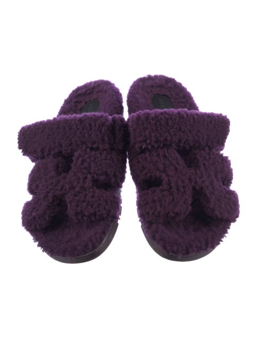 Hermès Shearling Slides