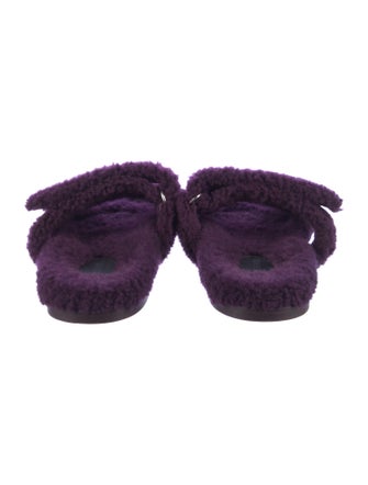 Hermès Shearling Slides