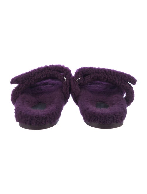 Hermès Shearling Slides