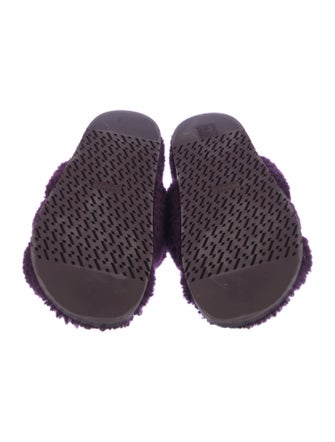 Hermès Shearling Slides