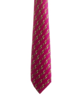 Hermès patterned silk tie