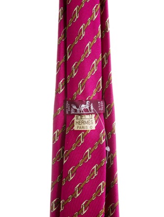 Hermès patterned silk tie
