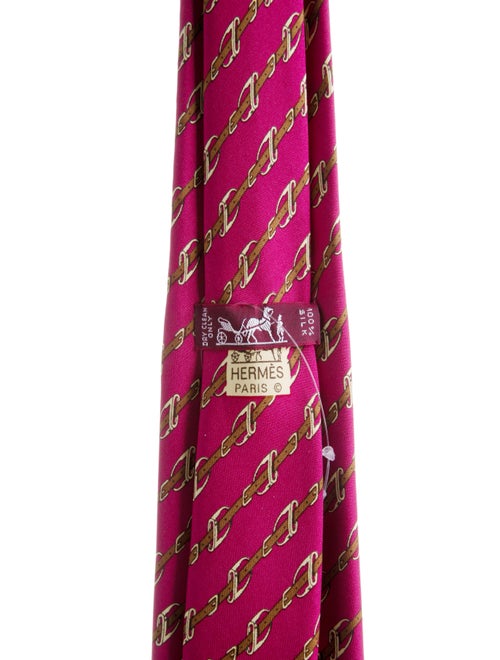 Hermès patterned silk tie