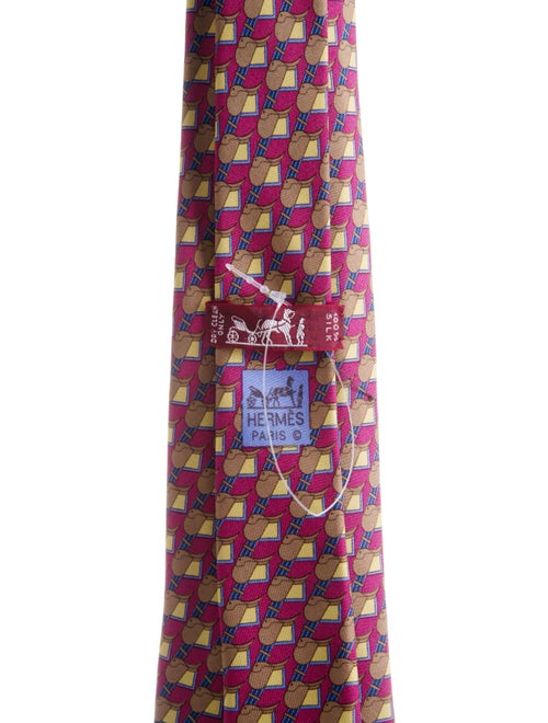 Hermès patterned silk tie
