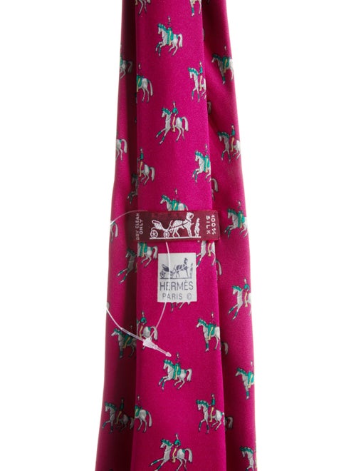 Hermès patterned silk tie