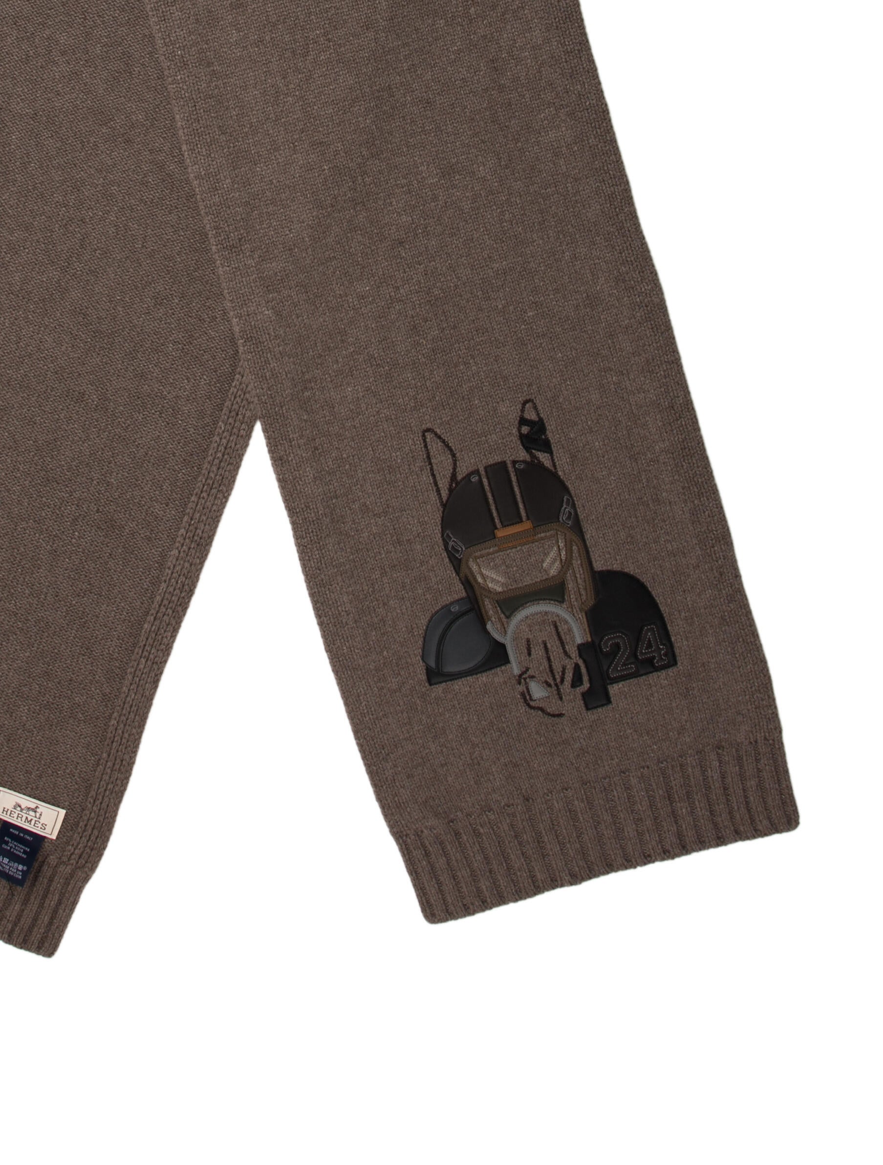 Hermès Patch Cuir Quarterb'H Cashmere Scarf