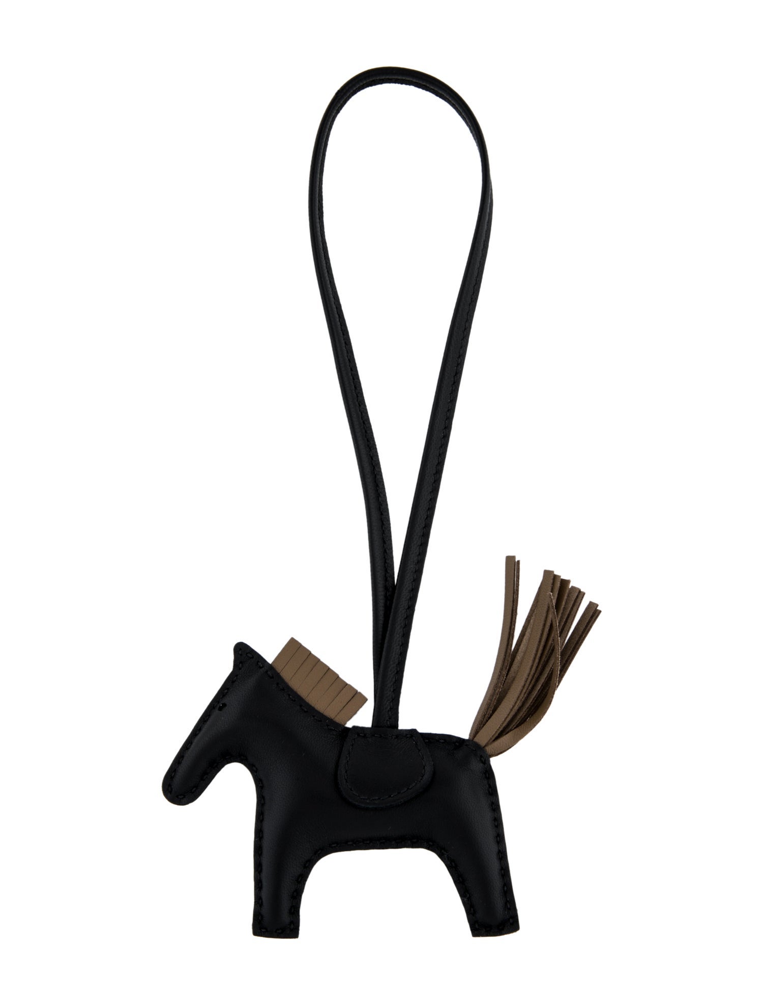 Hermès 2024 Milo Lambskin Grigri Rodeo Horse Bag Charm PM