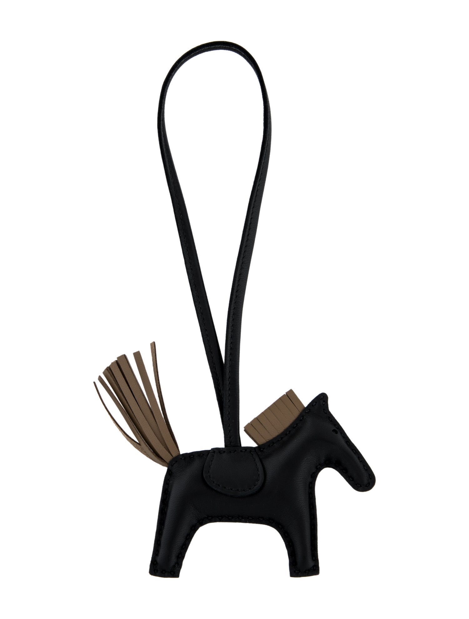 Hermès 2024 Milo Lambskin Grigri Rodeo Horse Bag Charm PM