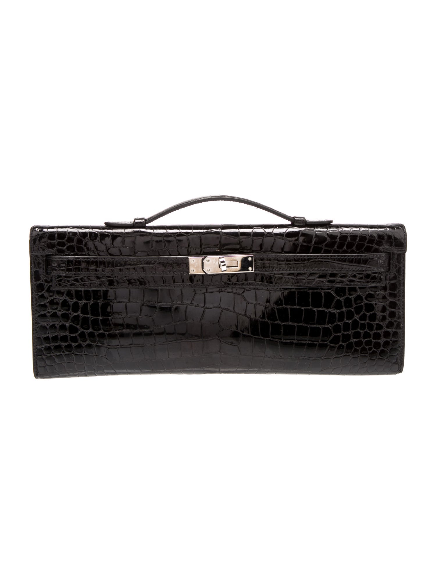 【JACQUEMUS】 ラ・ポシェット・ロンド・カレ クロコダイル Jacquemus La Pochette Rond Carré - Silver Clutches, Handbags