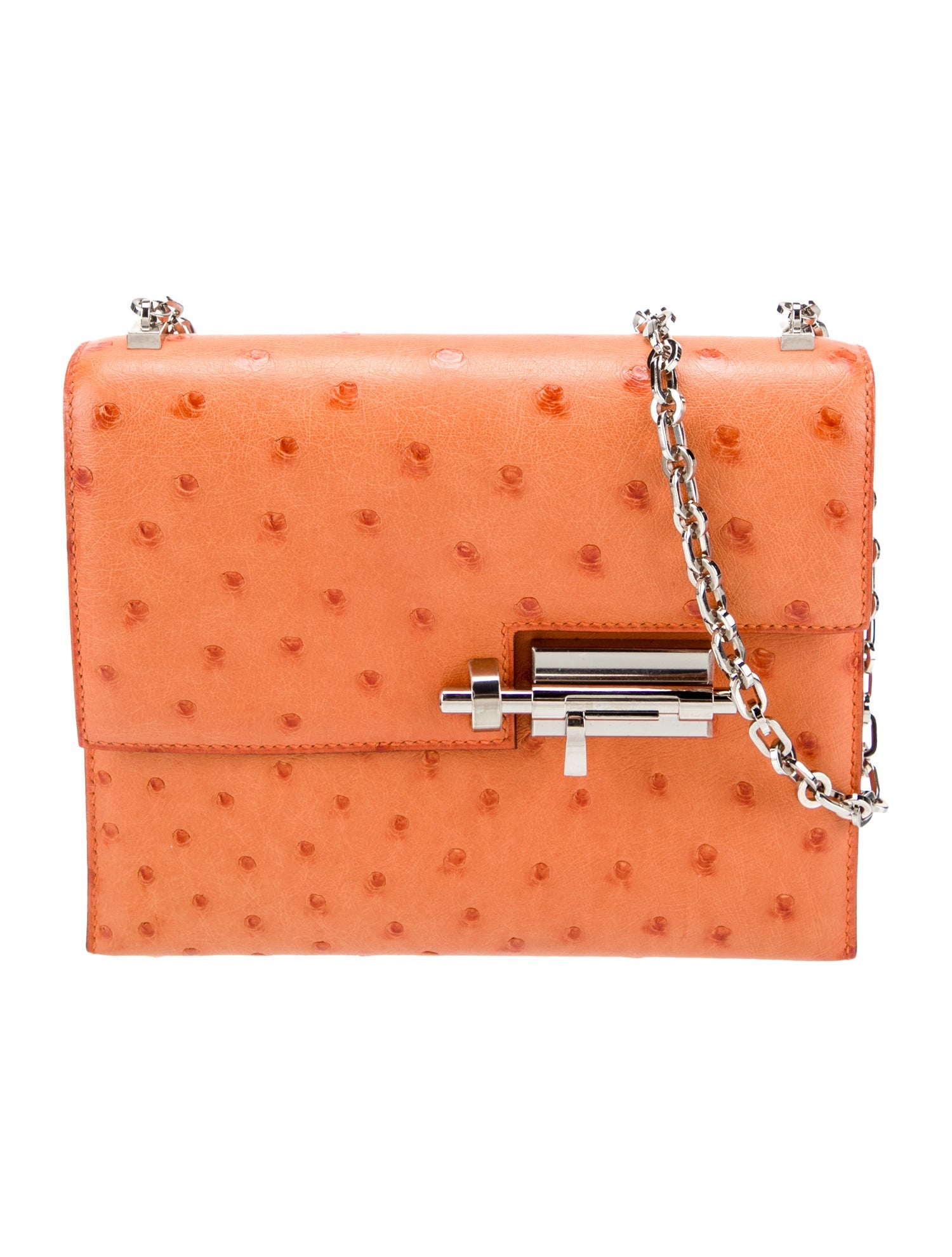 Hermès Ostrich Mini Verrou Chaine Bag