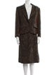 Hermès Wool Tweed Pattern Skirt Suit