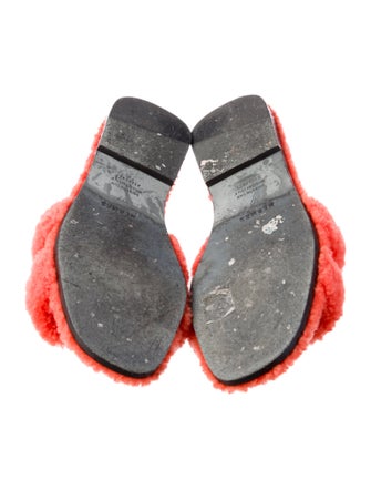 Hermès Oran Shearling Slides