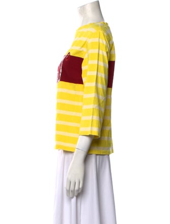 Hermès Striped Bateau Neckline T-Shirt