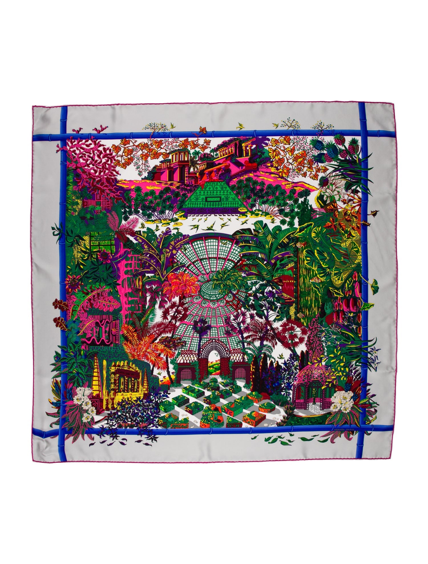 Hermès Zeta De Nathalie Du Pasquier Silk Scarf - Black