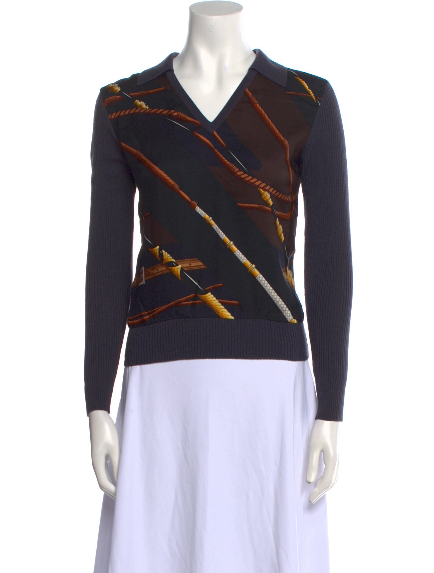 Hermès Silk Printed Top