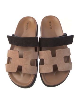 Hermès Chypre Suede Slides