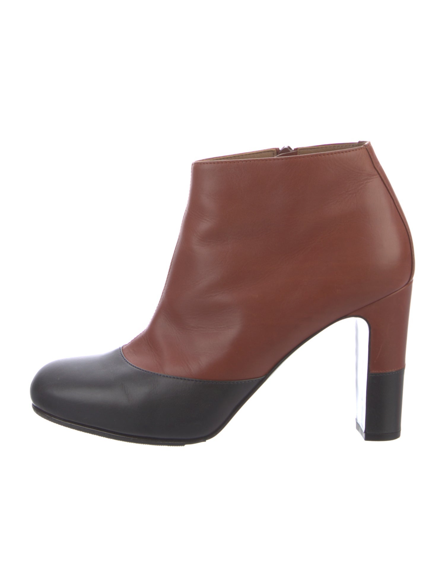 Hermès Leather Colorblock Pattern Boots