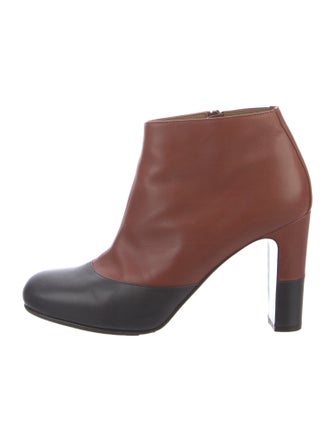 Hermès Leather Colorblock Pattern Boots