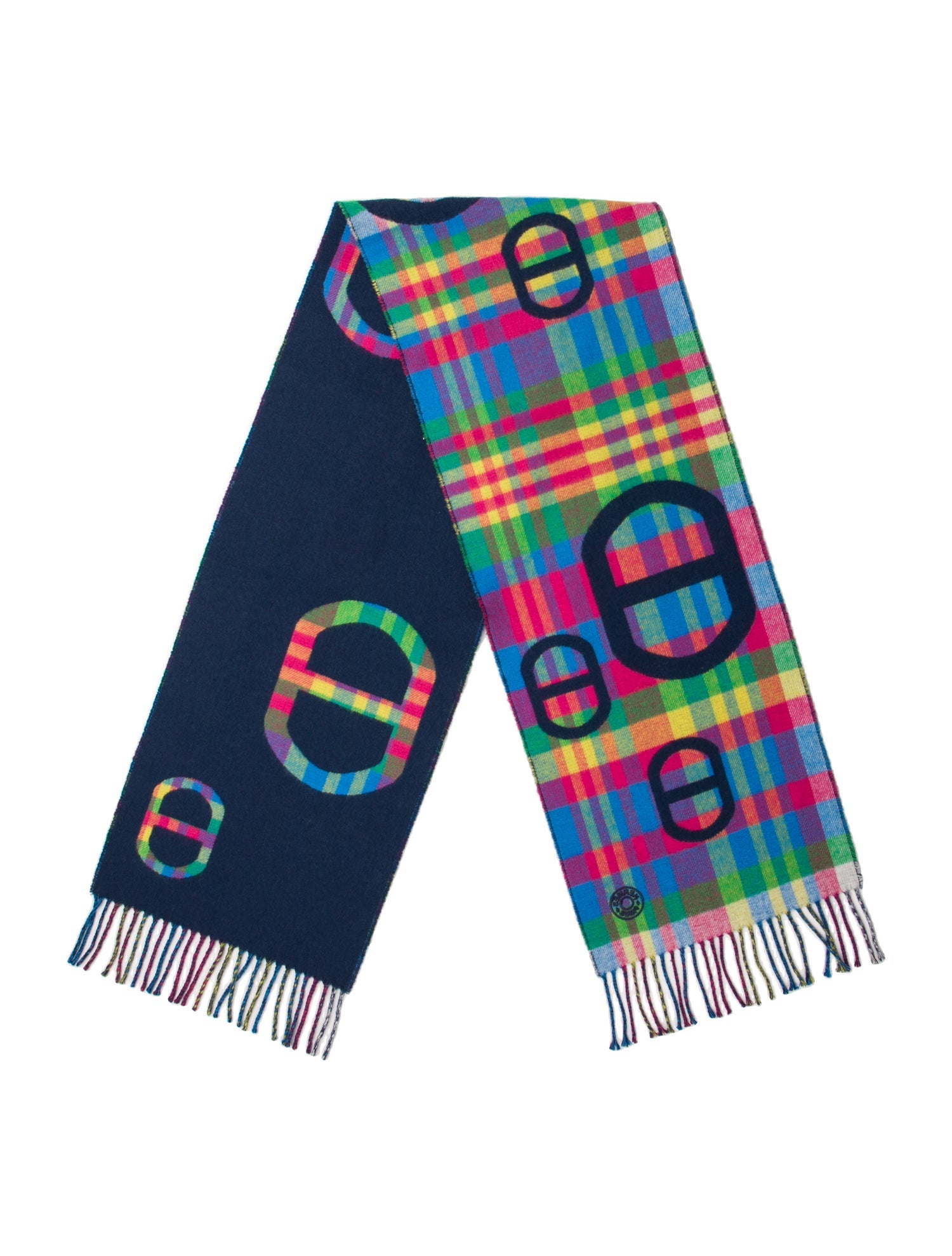 Hermès Tartan Maillons Cashmere Muffler