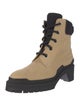 Hermès Suede Colorblock Pattern Combat Boots