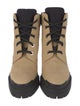 Hermès Suede Colorblock Pattern Combat Boots