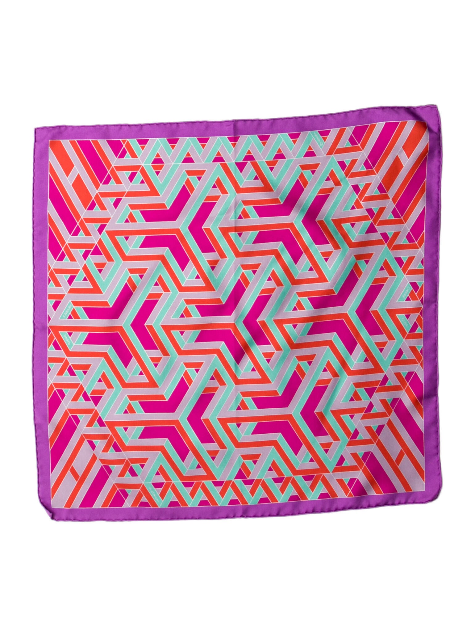 Hermès Patterned Silk Pocket Square w/ Tags