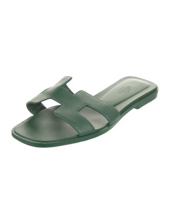 Hermès Oran Leather Slides