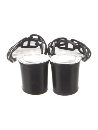 Hermès Chaîne d'Ancre Insignia Leather Slides