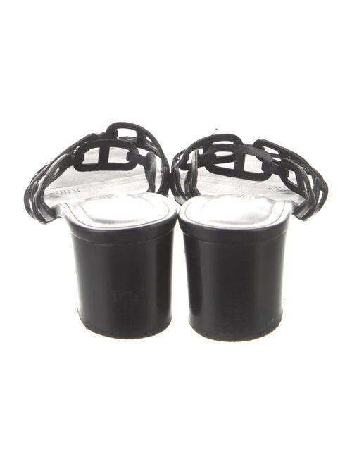 Hermès Chaîne d'Ancre Insignia Leather Slides