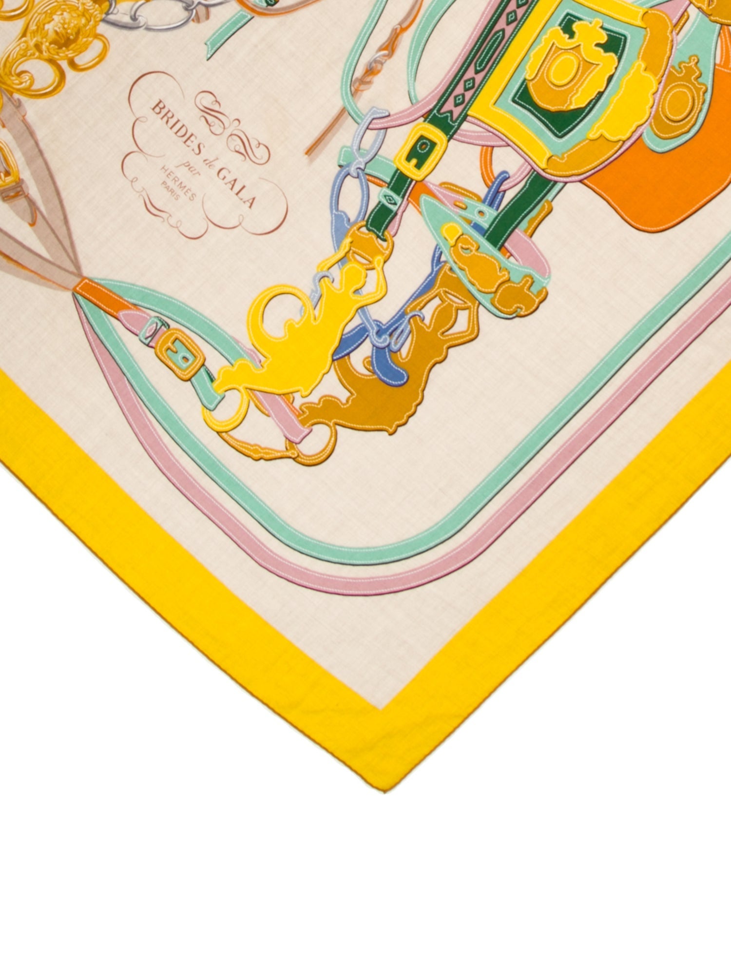 Hermès Brides de Gala Applique Pique Cashmere Shawl