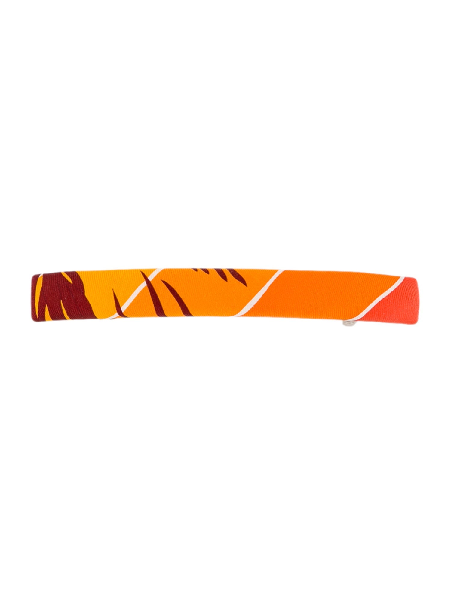 Hermès Silk 'Jungle Love Rainbow' Eclipse GM Hair Barrette