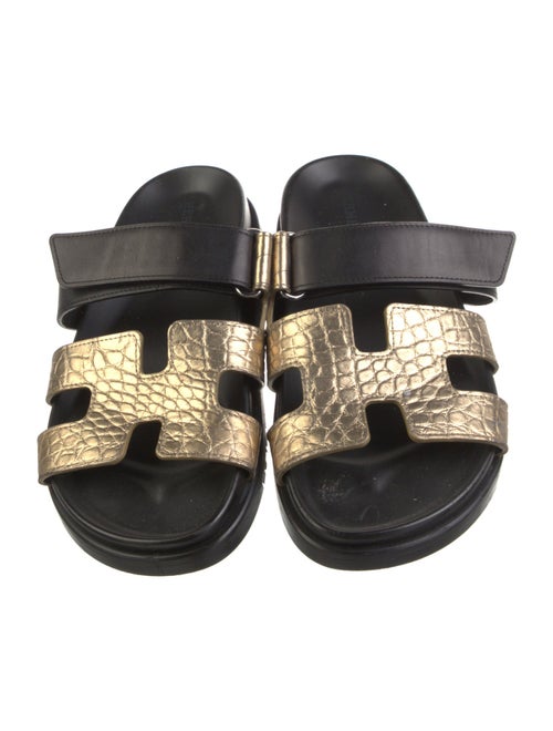 Hermès Chypre Crocodile Slides