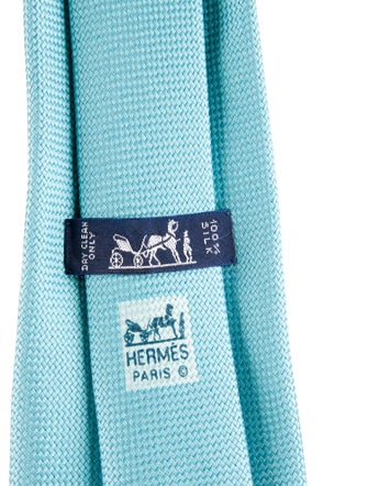 Hermès pattern silk tie