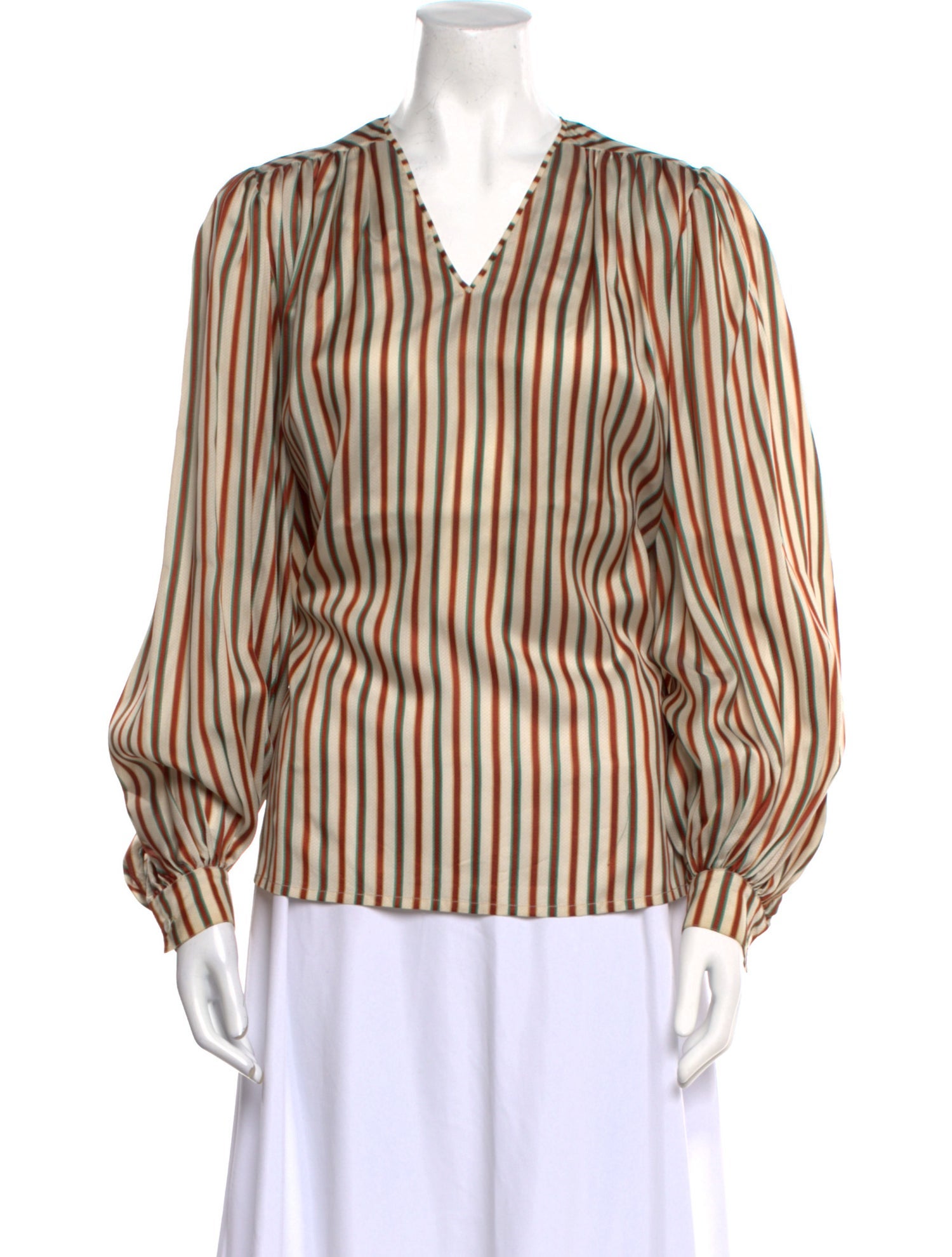 Hermès Silk Striped Blouse