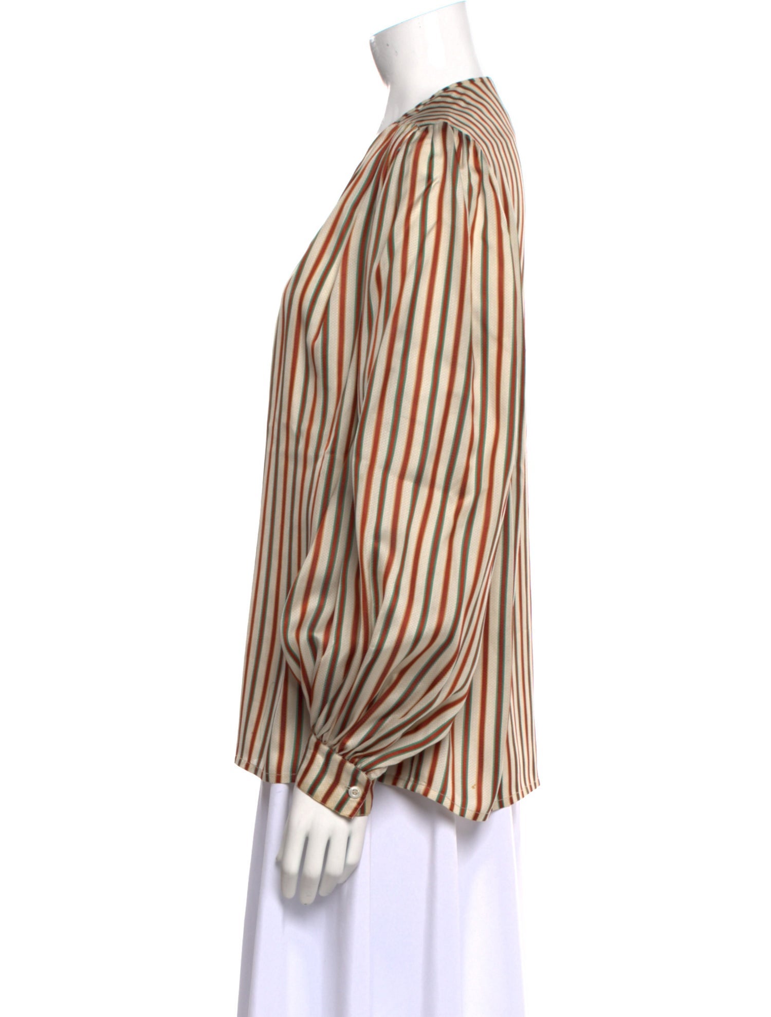 Hermès Silk Striped Blouse