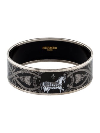 Hermès Wide Grand Apparat Platine Bangle