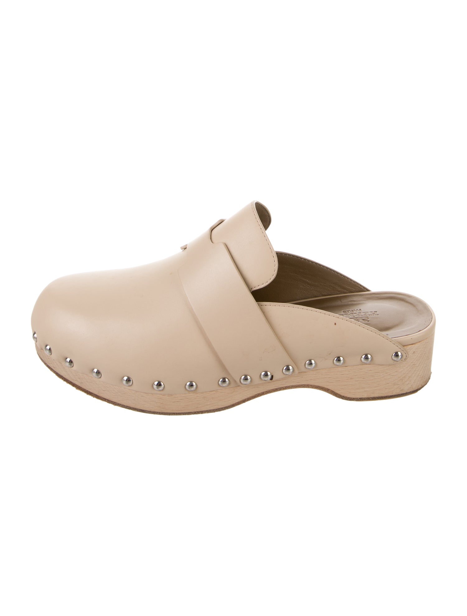 Hermès Calya Leather Mules